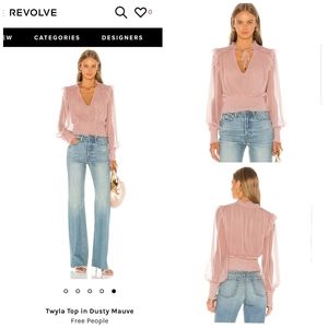 Free people size XL twyla top in dusty mauve